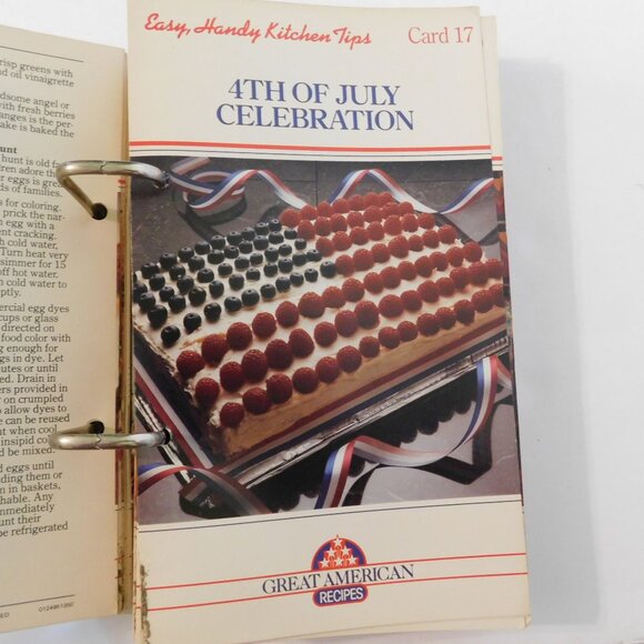Great American Recipes Vintage 80s Cookbook Over 60 Recipe Cards HB Binder - Picture 4 of 9
